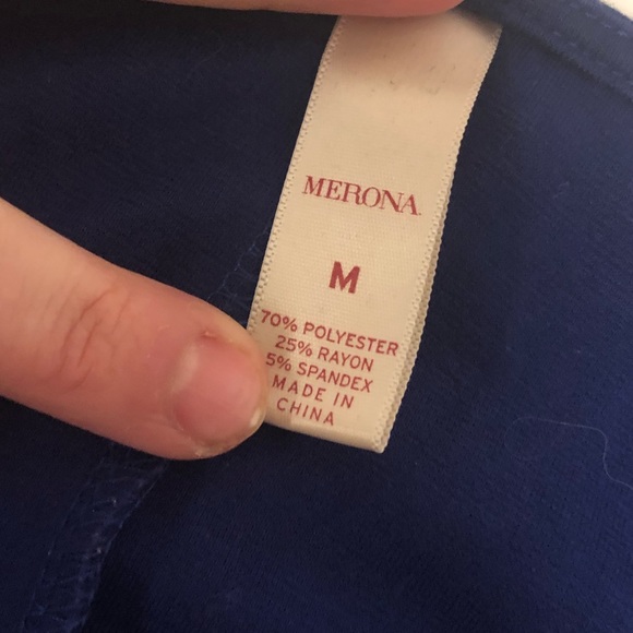 Merona Blue Wrap Maternity Dress - Picture 3 of 4